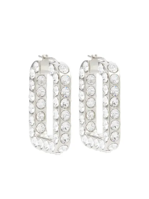 Amina Muaddi crystal-embellished hoop earrings Silver CHARLOTTEHOOPCI23