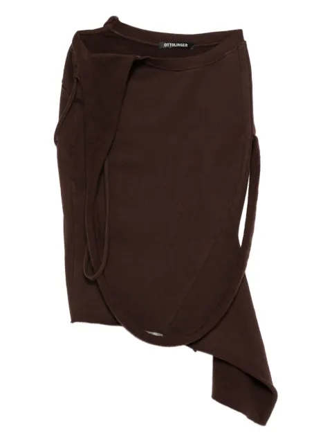 Ottolinger organic cotton asymmetric skirt Brown 11530161501