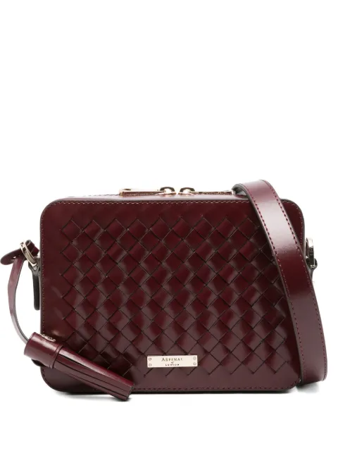 Aspinal Of London Camera woven mini crossbody bag Red 042211633850000