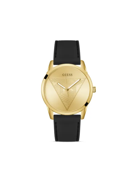 GUESS USA triangle logo 42mm watch Gold GW0957G2