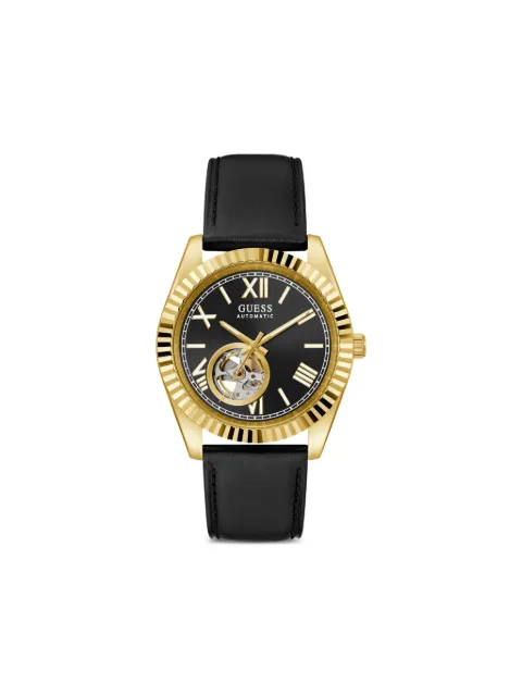 GUESS USA open-heart dial 42mm watch Black GW0985G2