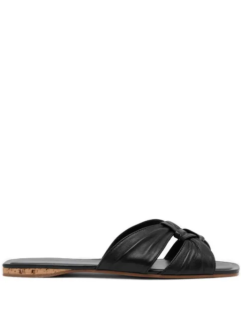 The Row knot-detail leather sandals Black F1500N60