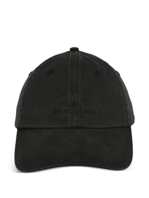 Stone Island logo-embroidered baseball cap Black K2S159100009S0106