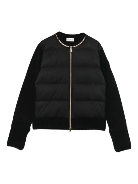 Moncler quilted chain-trimmed puffer jacket Black K20939B00017M1241