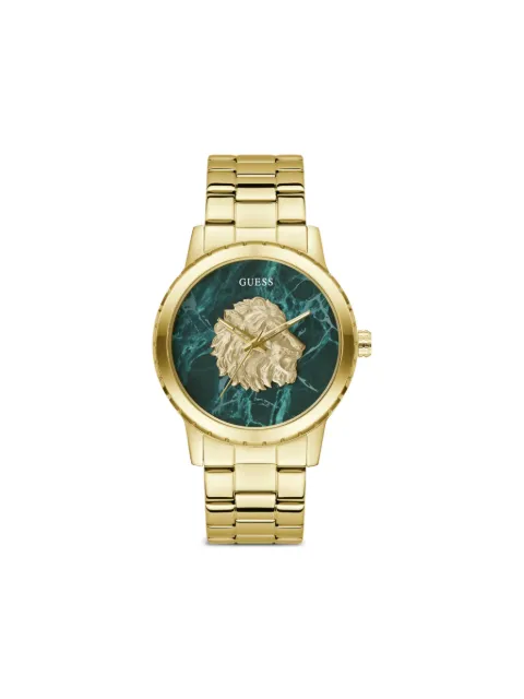 GUESS USA lion-head 44mm watch Green GW0958G2