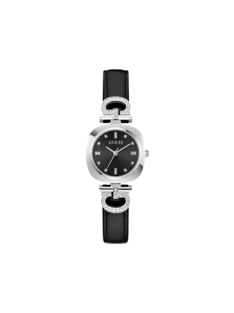 GUESS USA crystal-embellished 28mm watch Black GW0938L1