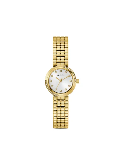 GUESS USA crystal-embellished 28mm watch White GW0930L2