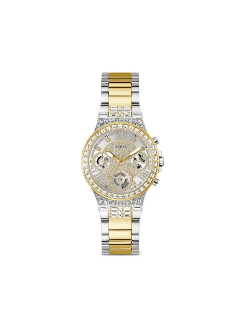 GUESS USA crystal-embellished quartz 36mm watch Silver GW0320L7