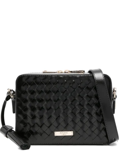 Aspinal Of London Camera woven mini crossbody bag Black 042211635540000