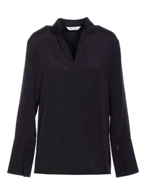 Max Mara buttoned-cuff tunic top Black 2521196018600