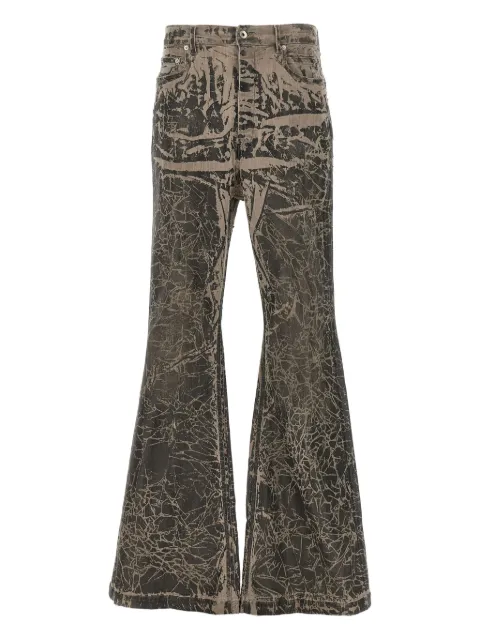 Rick Owens DRKSHDW printed jeans Black DU02E7365SDWF59