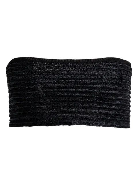 Alaïa ribbed strapless top Black AA9H1227K067B