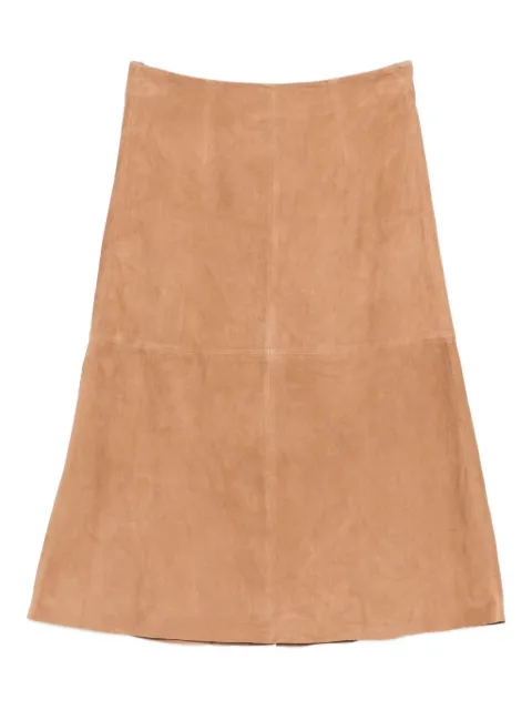 Arma Philipa suede A-line midi skirt Neutrals 006L25604902