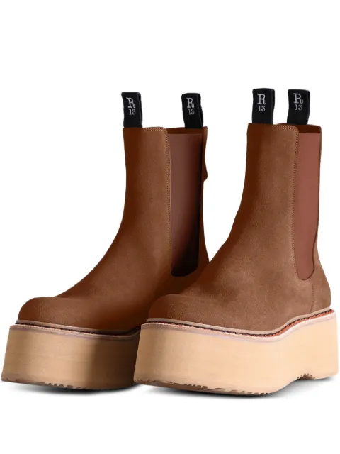 R13 round-toe boots Brown R13S0245