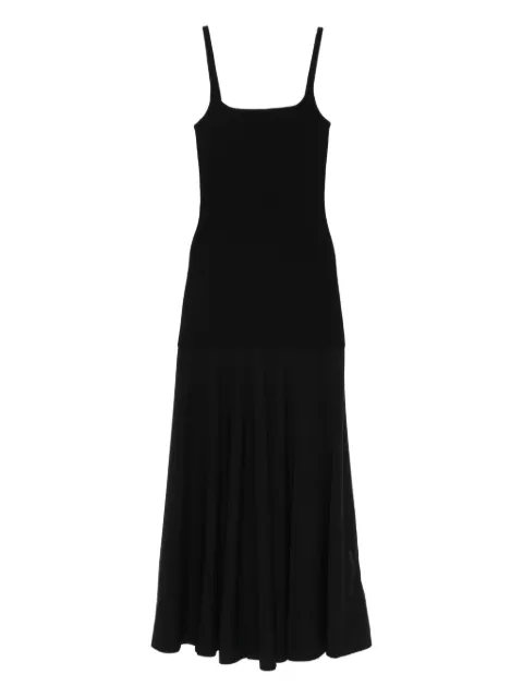 St. Agni sheer circle hem maxi dress Black R26913BLK