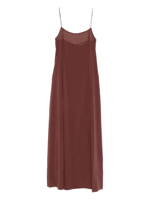 St. Agni sheer slip straps maxi dress Brown R26914LQR