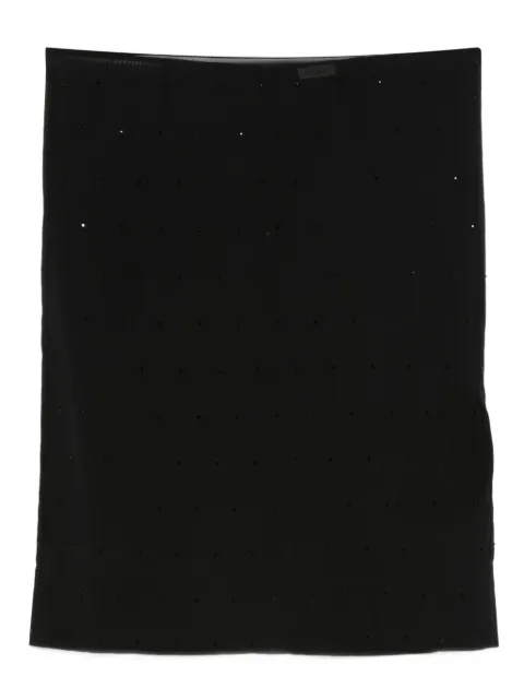 St. Agni glass beaded midi skirt Black R26802BLK