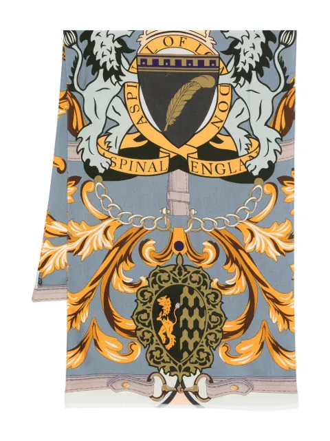 Aspinal Of London printed silk scarf Blue 051314735790000