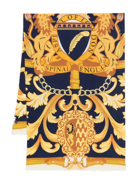 Aspinal Of London printed silk scarf Blue 051314735800000