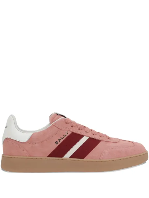 Bally Crest stripe suede sneakers Pink WK00CRSU009