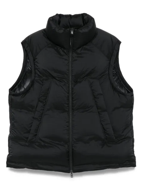 Y-3 quilted high-neck vest Black JX7281