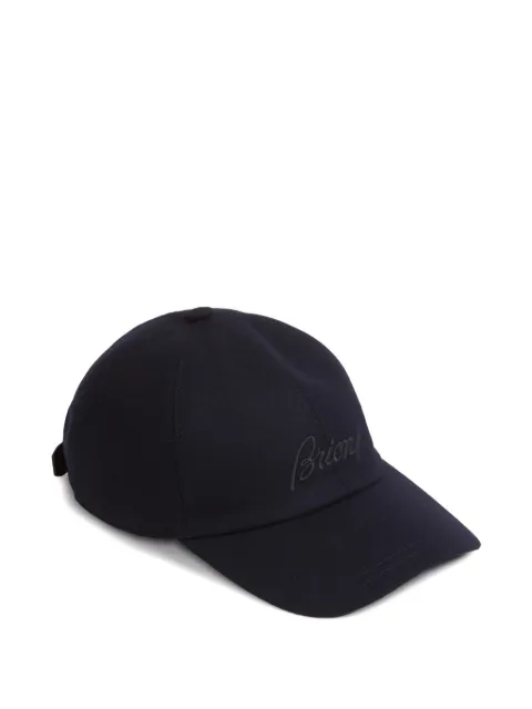 Brioni embroidered-logo baseball cap Blue O4910MOC334