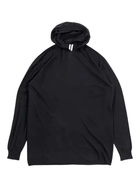 Rick Owens wool hoodie Black RU02E1623WS09