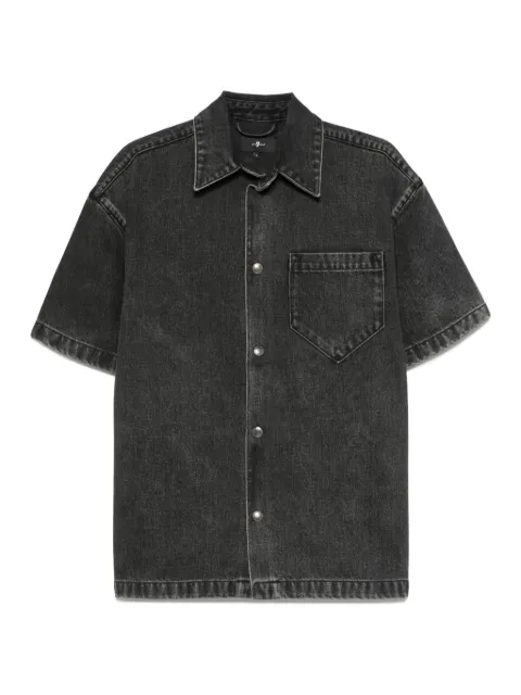 7 For All Mankind short-sleeve denim shirt Black 7TI10E22