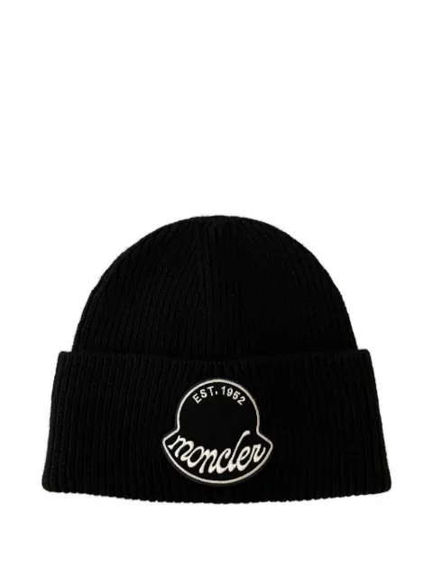 Moncler logo-patch beanie Black K20913B00029M1242