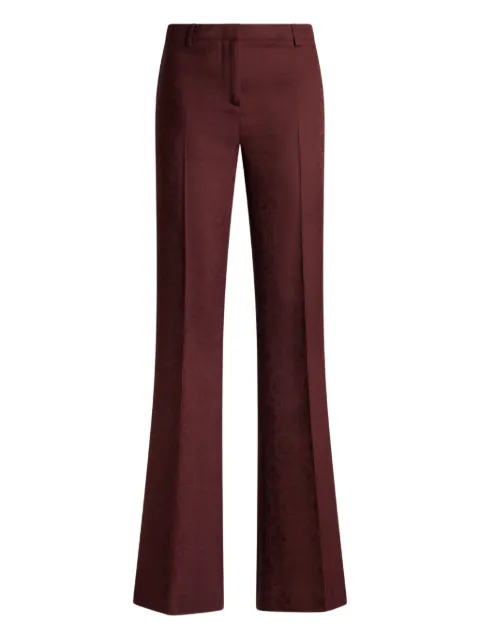 ETRO cool wool jacquard trousers Red WREA003399TJ254