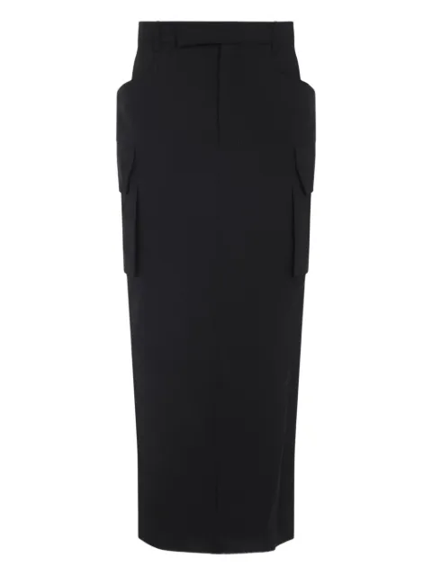 Rick Owens cargo pocket wool skirt Black RP02E4379WGP