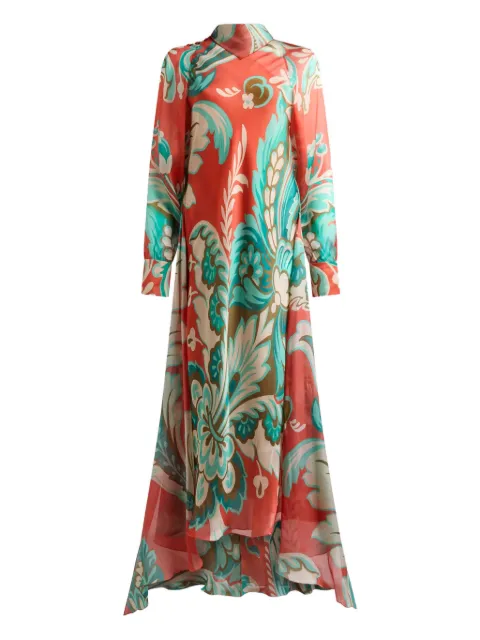 ETRO paisley-print drape dress Red WRHA047799SP1I8