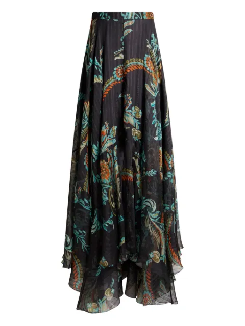 ETRO floral-print maxi skirt Black WRFA016599SA1L0