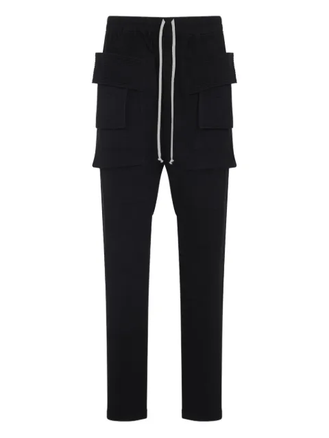 Rick Owens DRKSHDW drawstring-waist cargo track pants Black DU02E7376RIG