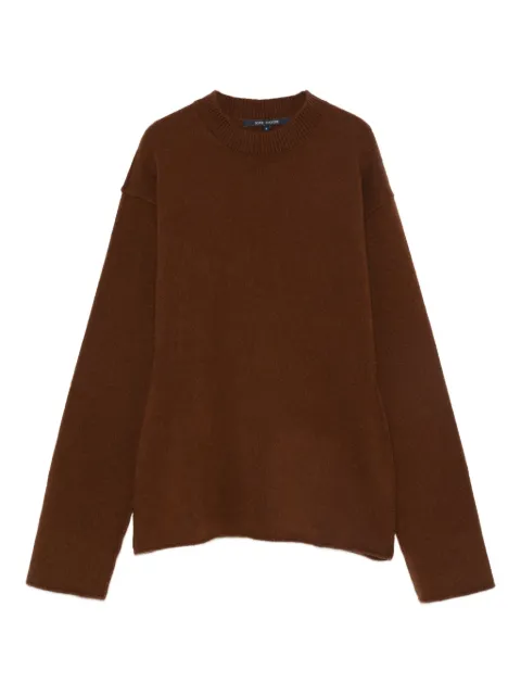 Sofie D'hoore round-neck wool sweater Brown MEMLINGYCOM