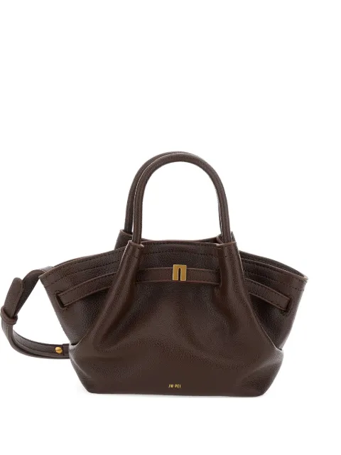 JW Pei mini Hana pleated clasp tote bag Brown JH306A03