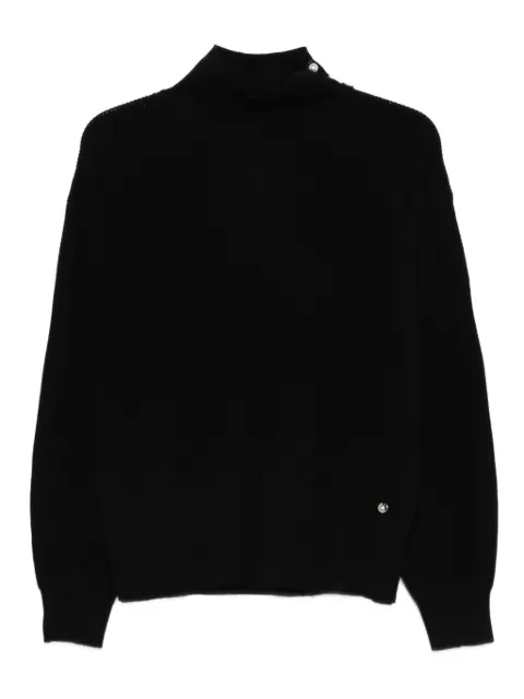 LIU JO pearl-embellished sweater Black CF5424MS019