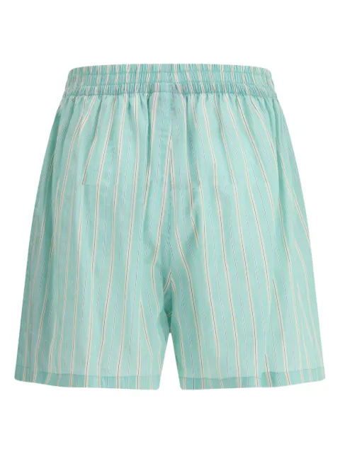 Balenciaga striped elastic-waist shorts Green 831530TSM03