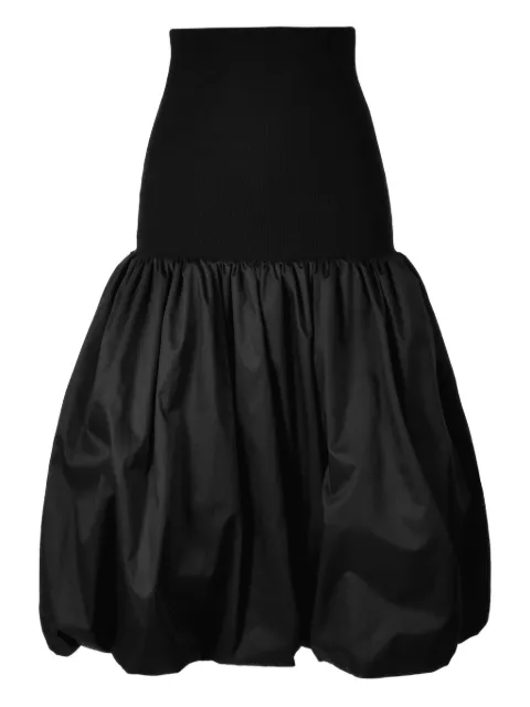 Ioana Ciolacu bubble high-waisted midi skirt Black IC26SK03