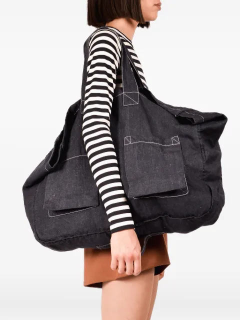 Ioana Ciolacu Denim pocket-detail tote bag Blue IC25BG01