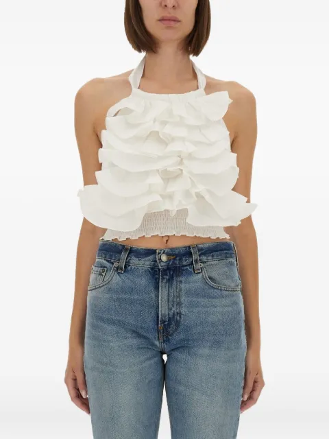 The Garment Cyprus ruffled halter top White 21635000