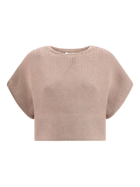 Alaïa short-sleeve knitted top AA9H1239K087B