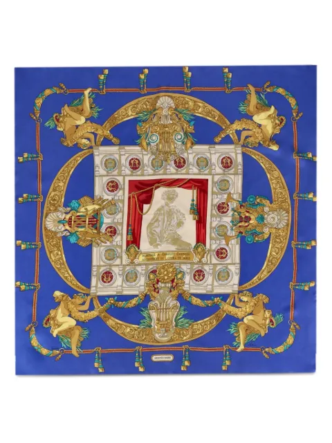 Hermès Pre-Owned Hommage A Charles Garnier silk scarf Blue PP332