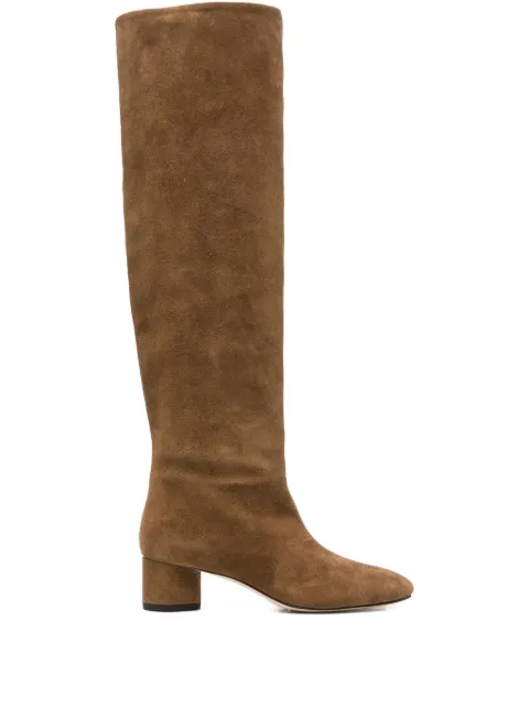Aeyde 45mm knee-high suede boots Brown A11KB0573003222225