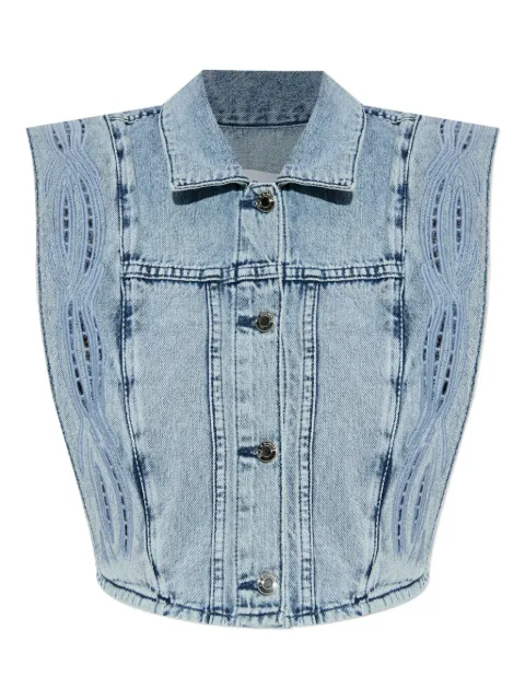 IRO Rosye broderie-anglaise denim jacket Blue WP07ROSYE
