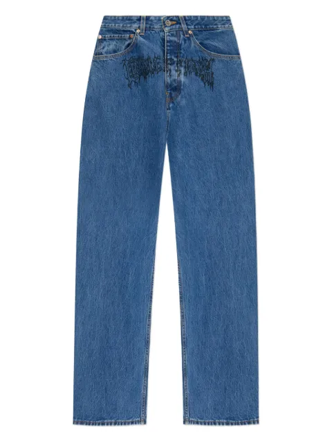 VETEMENTS graphic-print jeans UH76DP150LB2