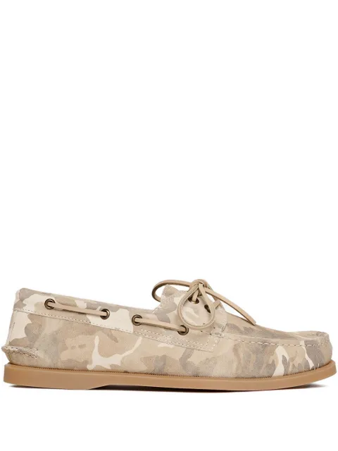 Scarosso camouflage suede boat shoes Neutrals MORGANBOATCABSUED
