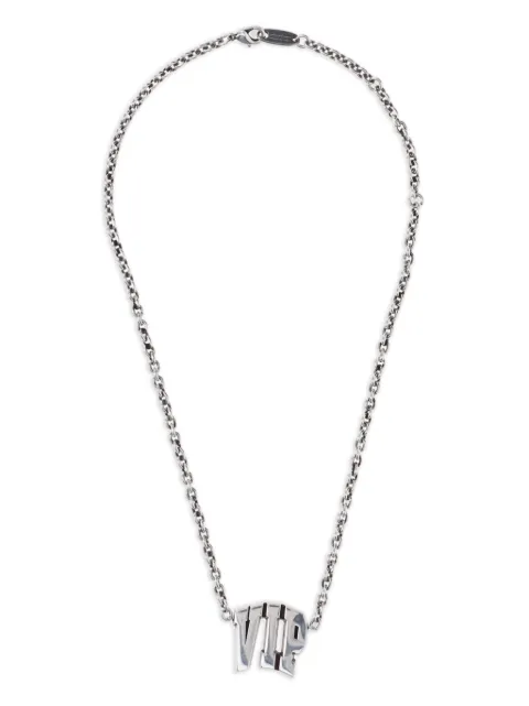 Balenciaga "VIP"-plaque necklace Silver 834016TZ46I