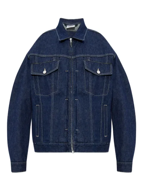 VETEMENTS zip-front flap-pocket jacket Blue UH76DJ250N
