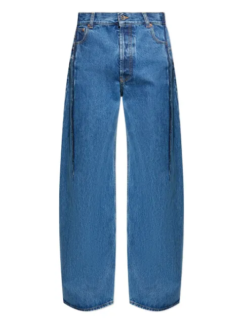 VETEMENTS frayed-detail balloon jeans Blue UH76DP460MB3
